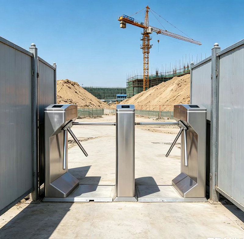 Narrow semi-automatic tripod turnstile